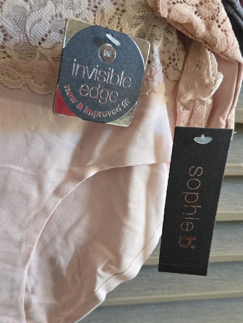 sophie b. Lace-Trim Bikini Panties in Blush, Navy, Mauve, Gray, Cream